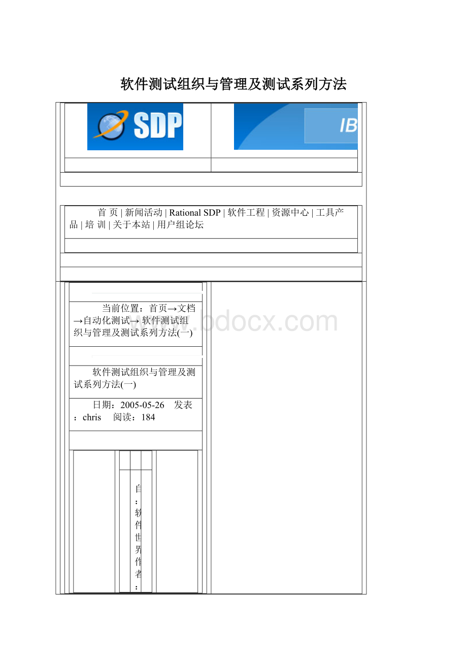 软件测试组织与管理及测试系列方法Word文件下载.docx_第1页