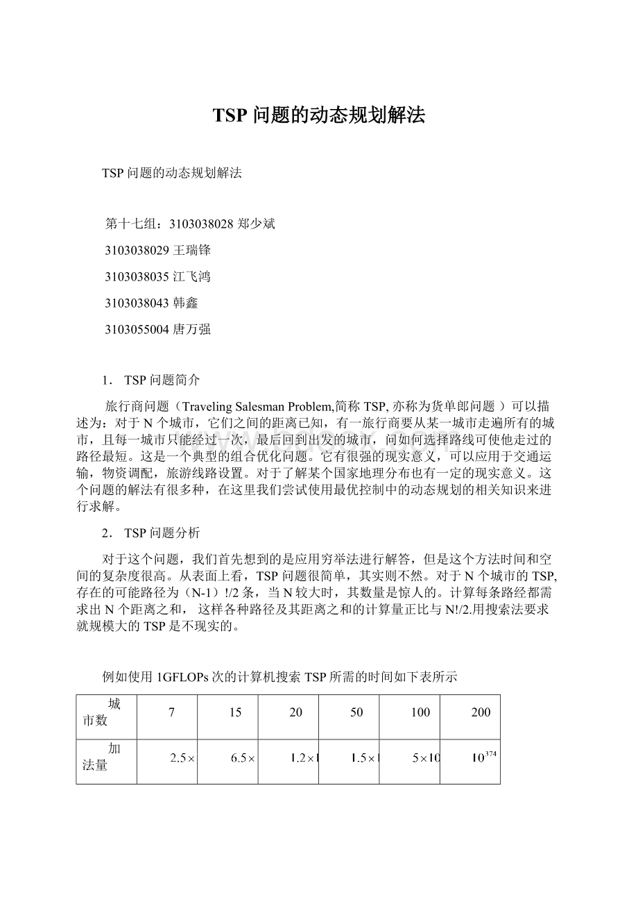 TSP问题的动态规划解法.docx_第1页