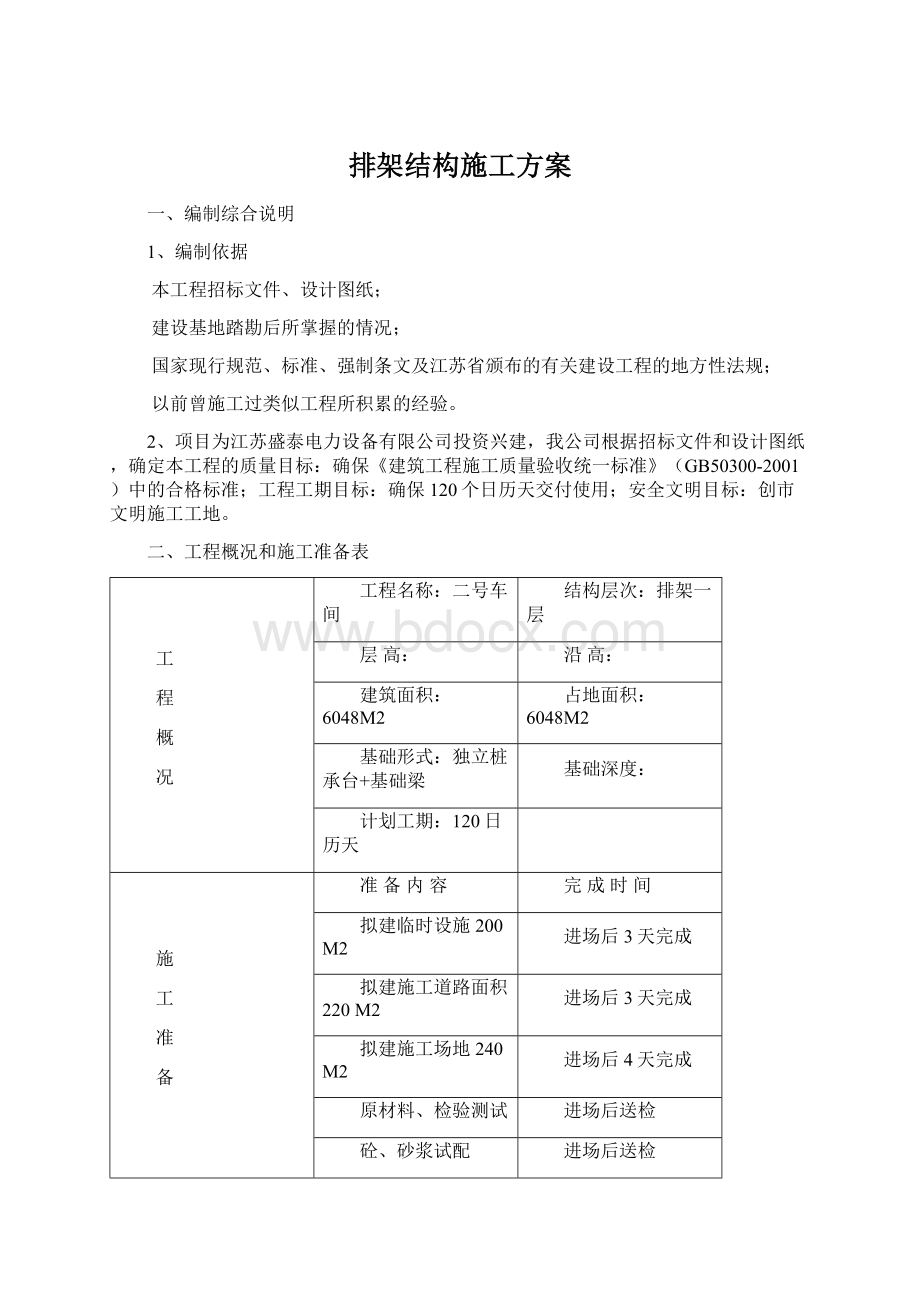 排架结构施工方案.docx_第1页