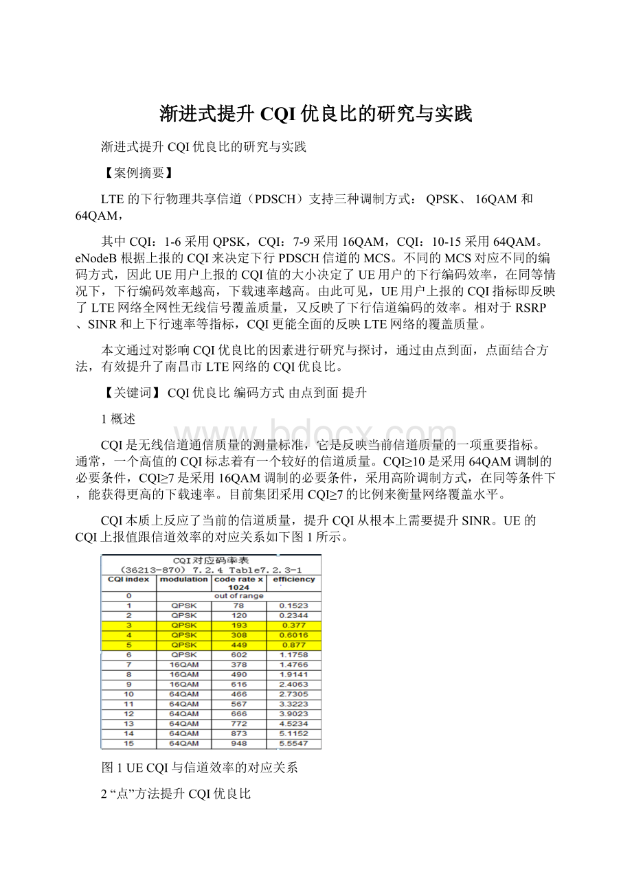 渐进式提升CQI优良比的研究与实践.docx