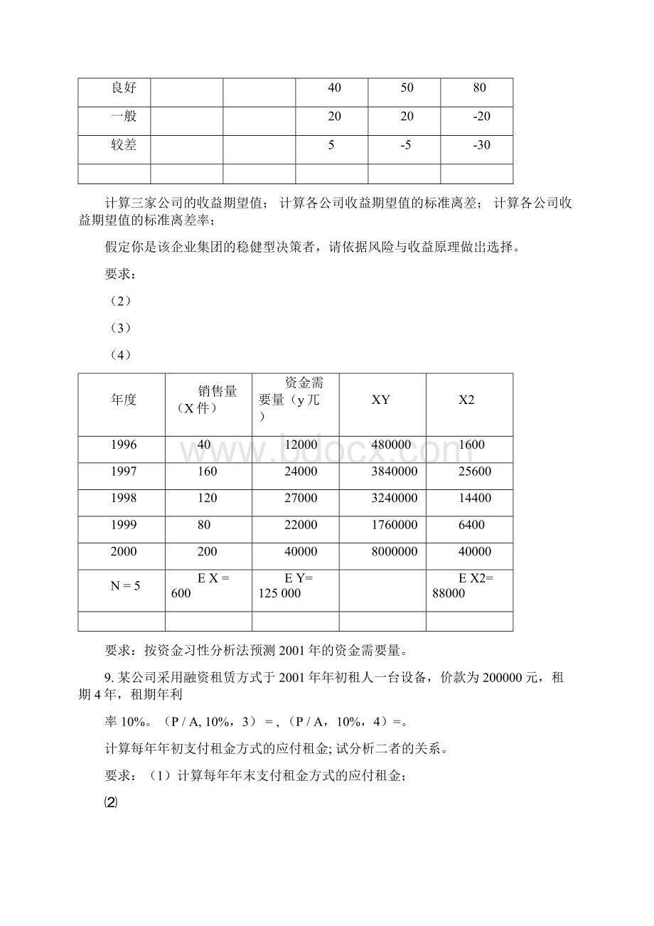 财务管理学习题及答案Word文件下载.docx_第2页