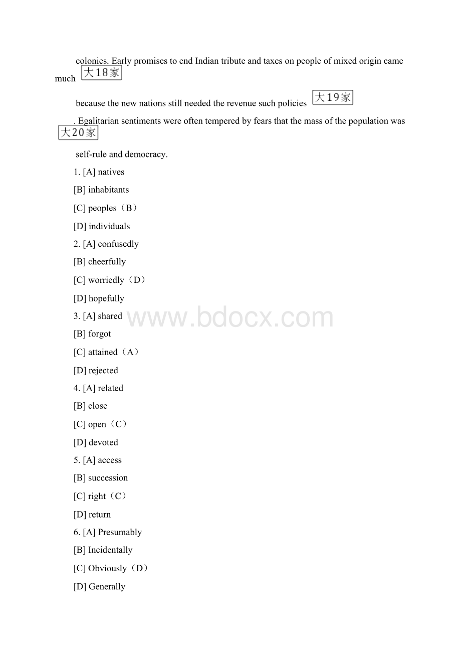 最新全国研究生入学考试英语一真题及答案Word文档格式.docx_第3页