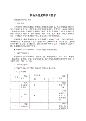 物业治理采购项目需求.docx