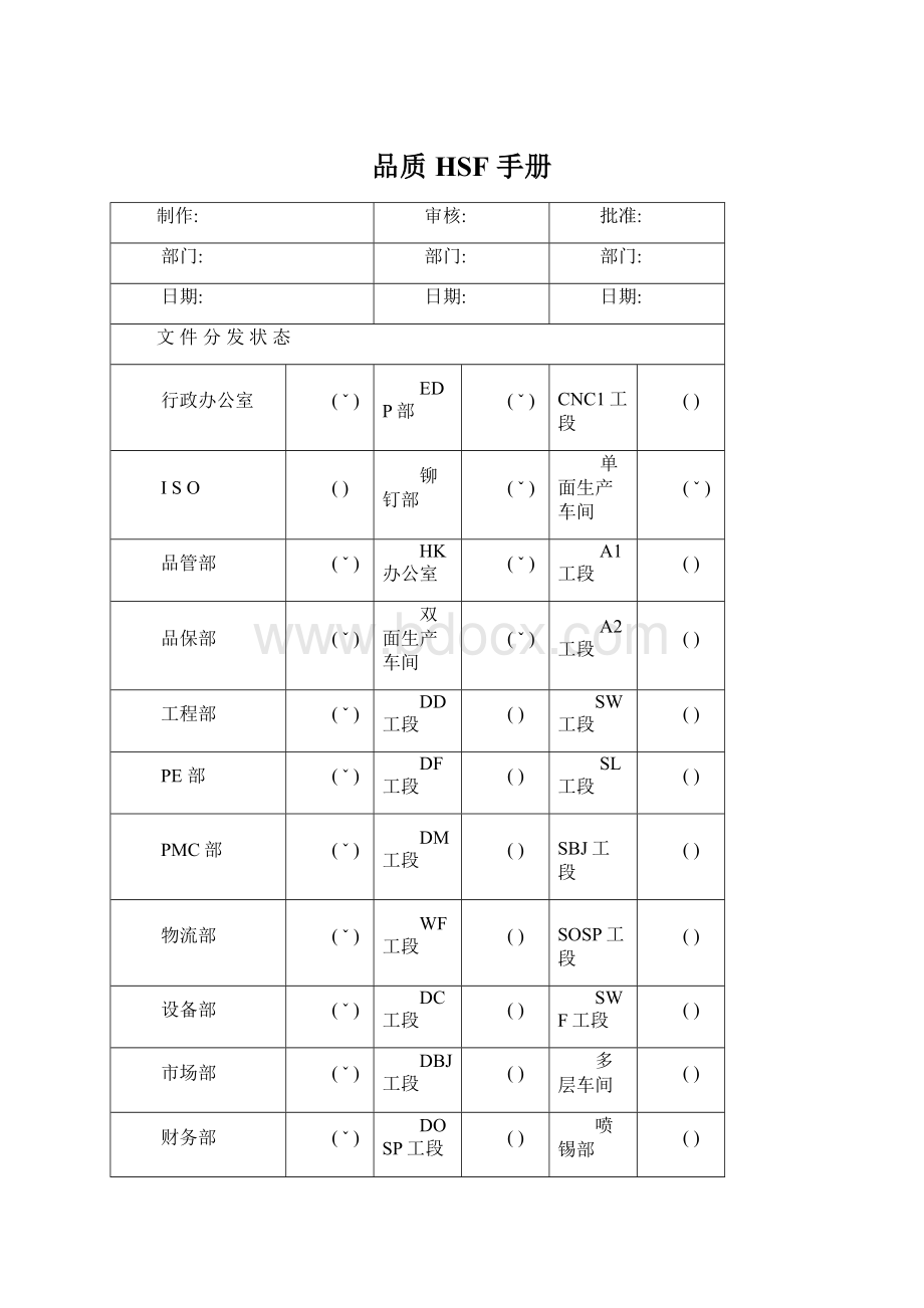 品质HSF 手册Word下载.docx