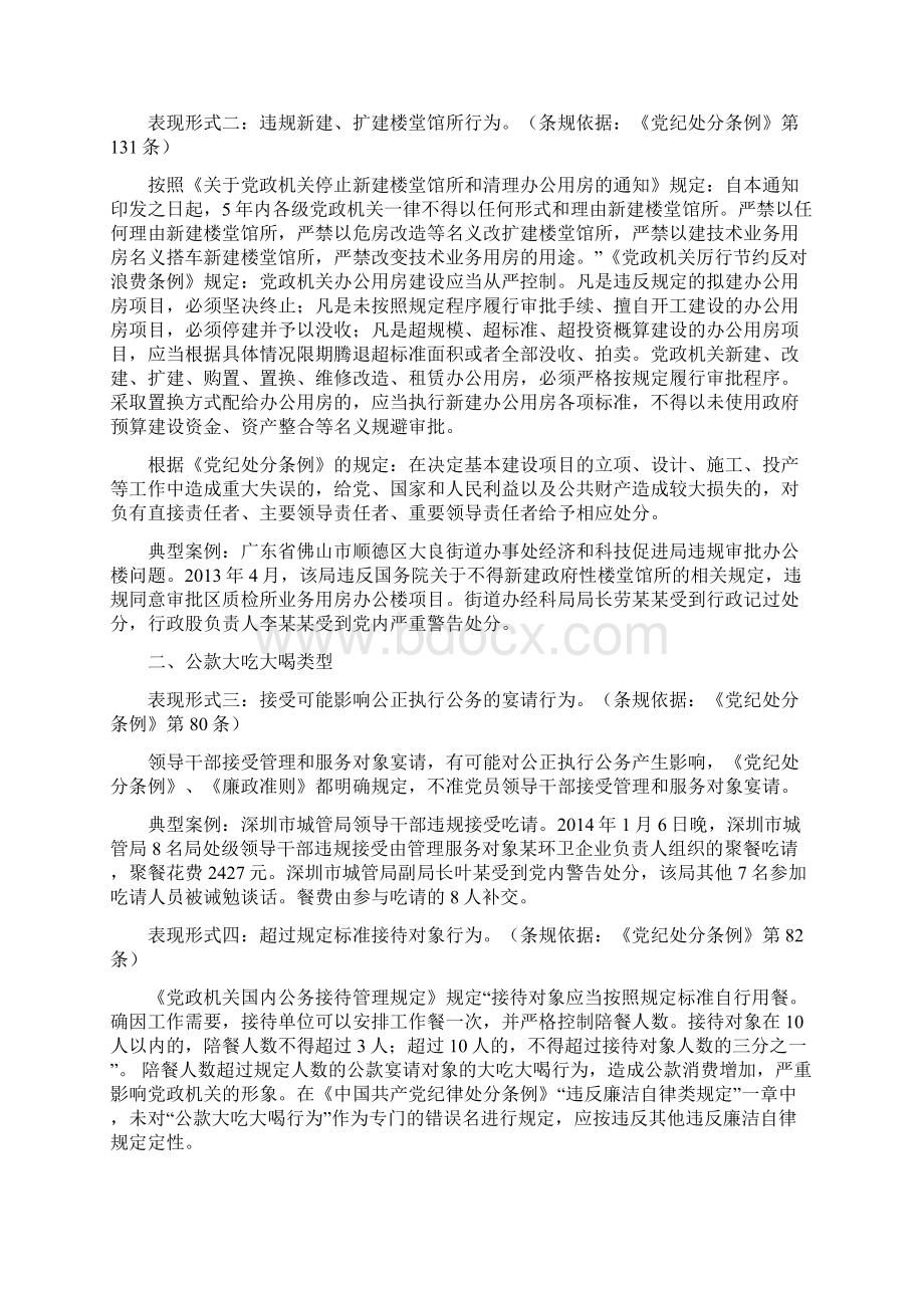 违反八项规定精神的行为类型及纪律适用.docx_第2页