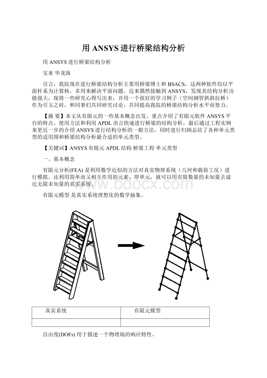 用ANSYS进行桥梁结构分析.docx_第1页