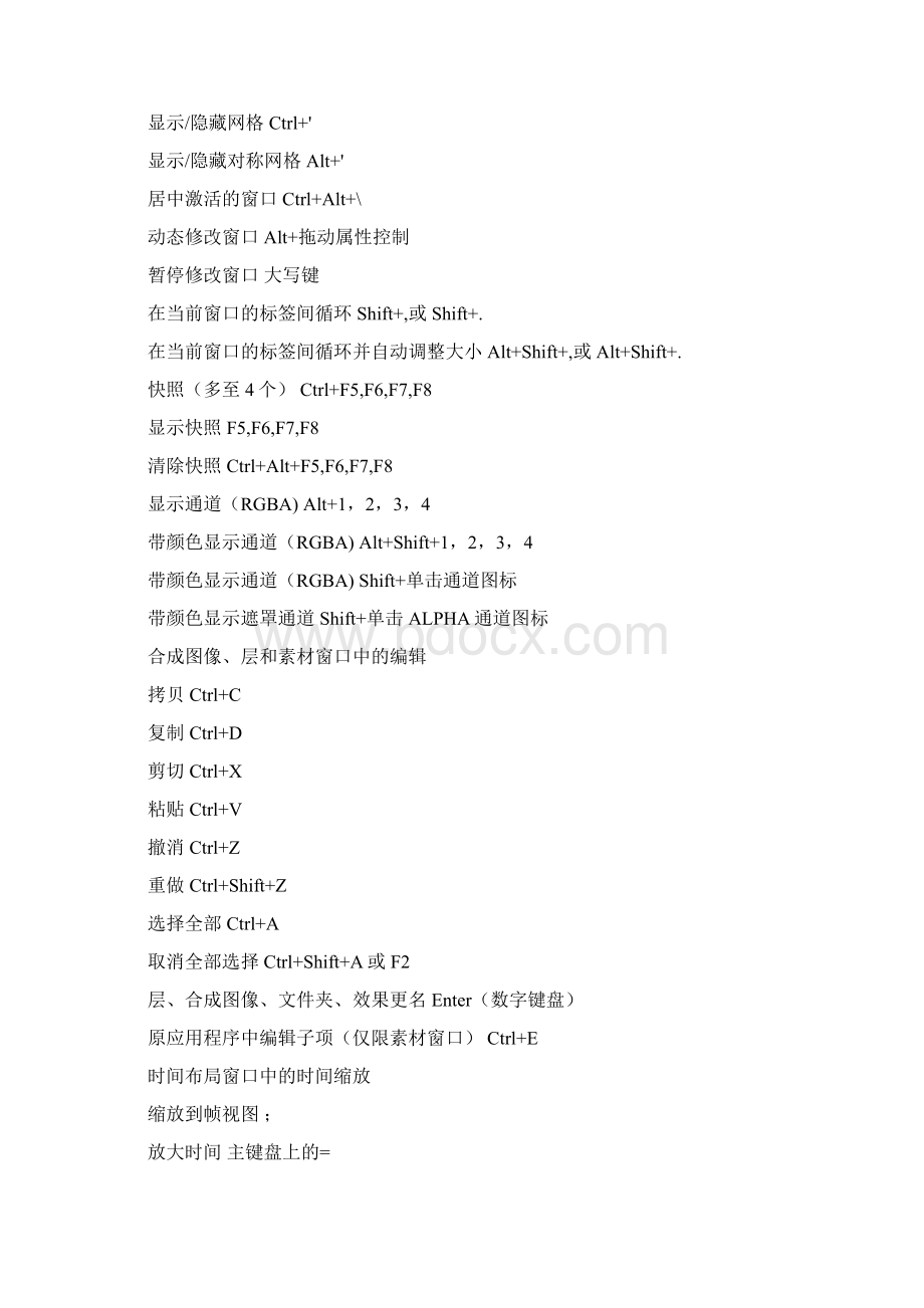 ae快捷键大全Word格式.docx_第2页