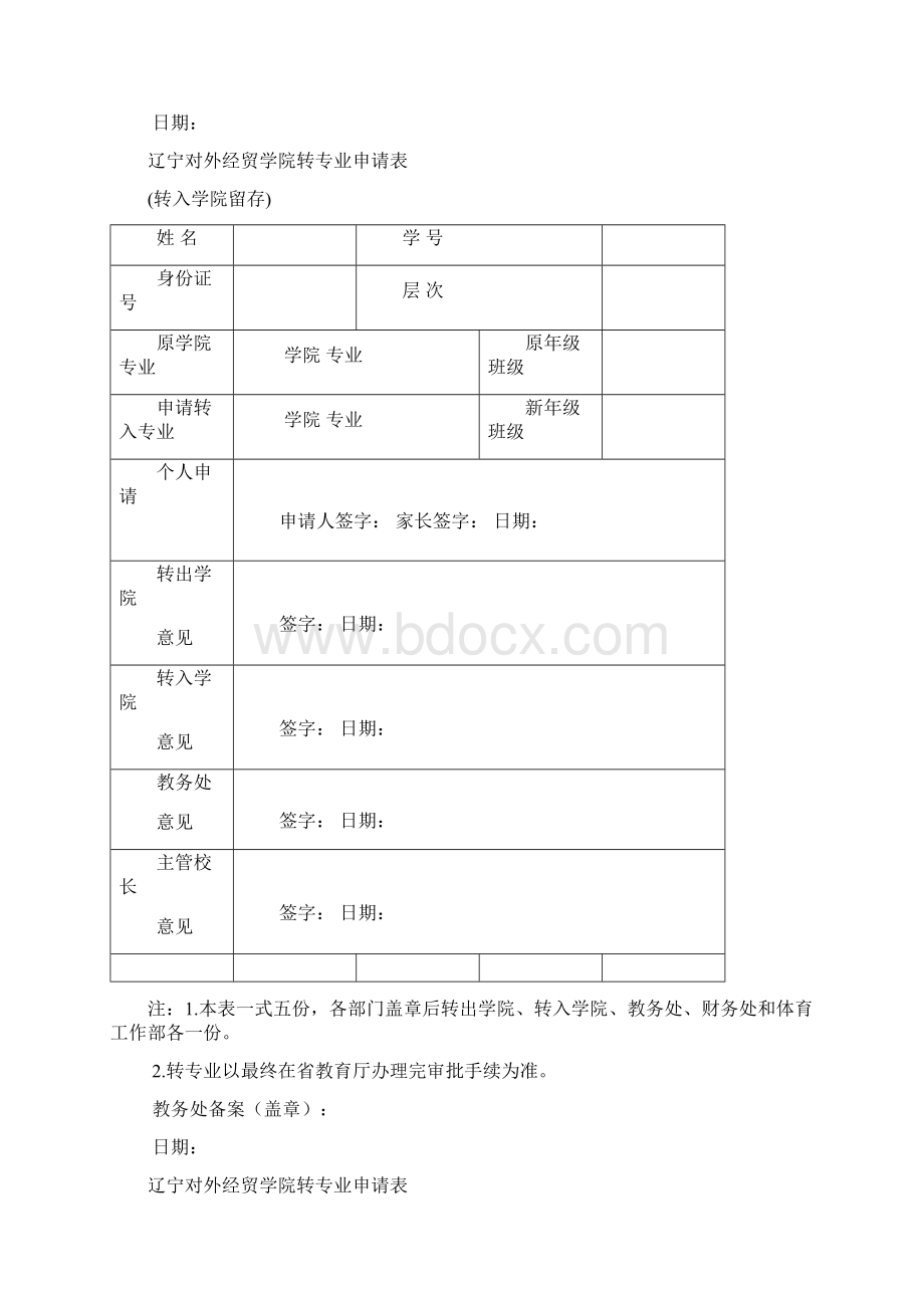 辽宁对外经贸学院转专业申请表.docx_第2页