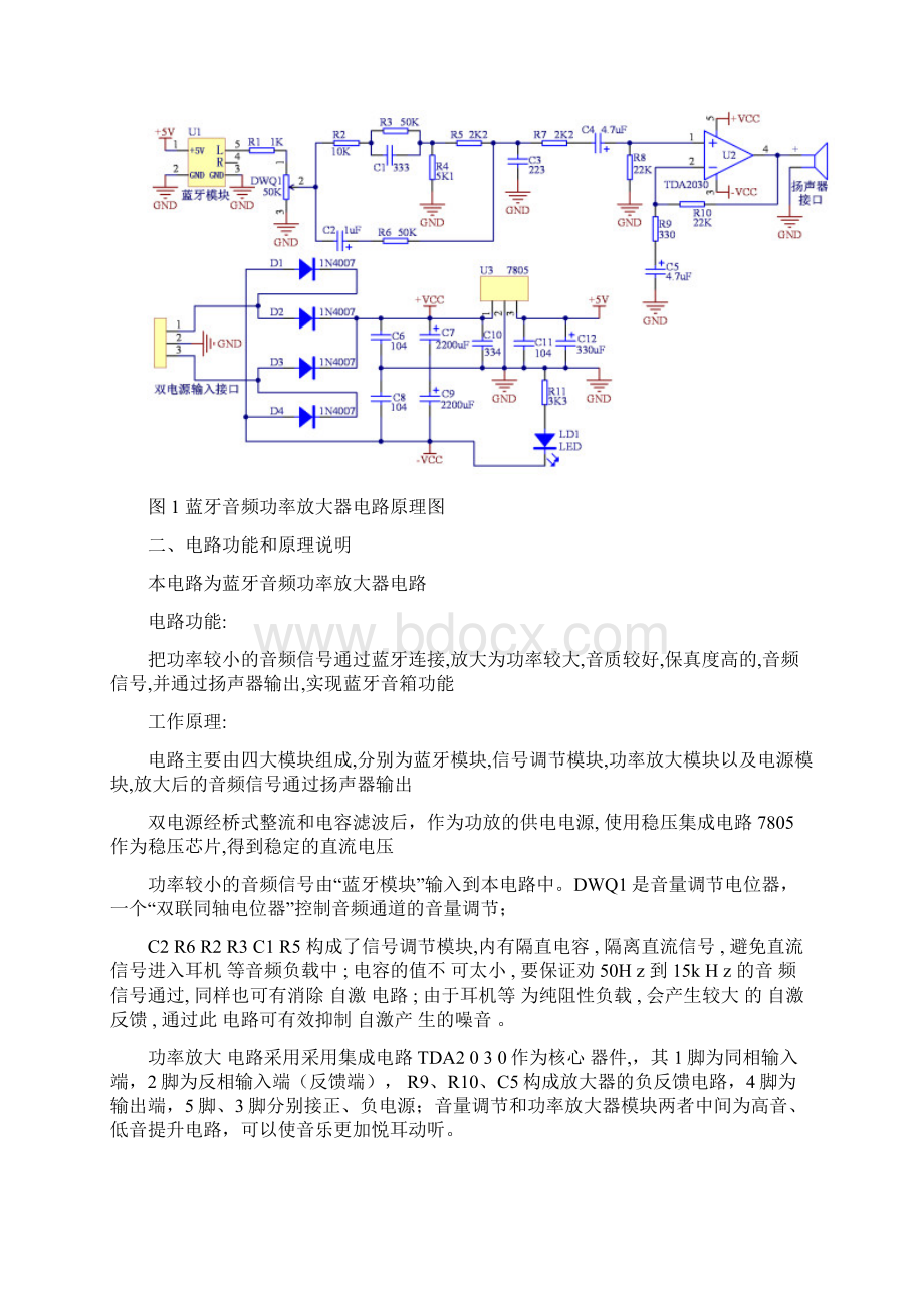 电子技术课程设计蓝牙功放.docx_第3页