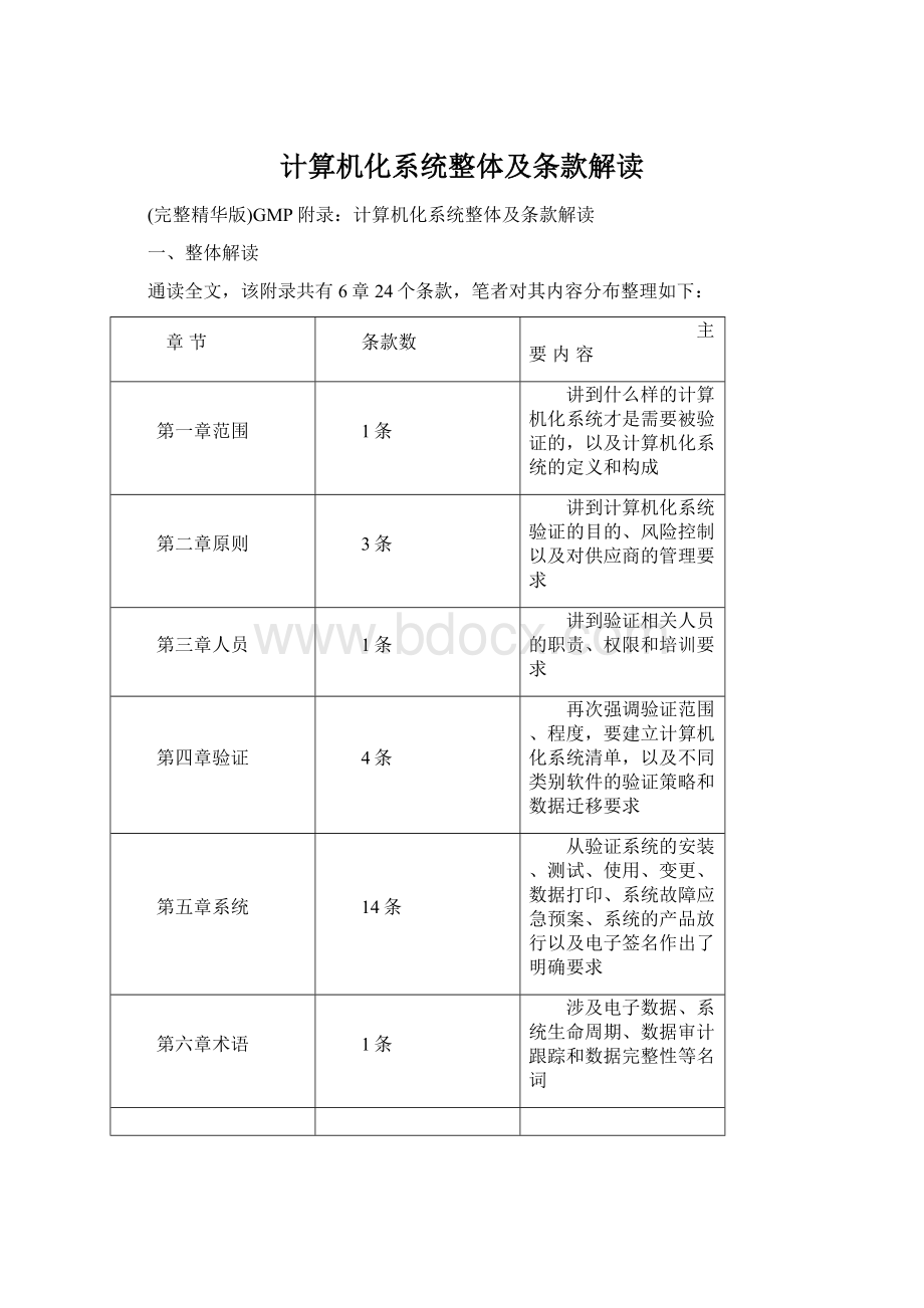 计算机化系统整体及条款解读.docx