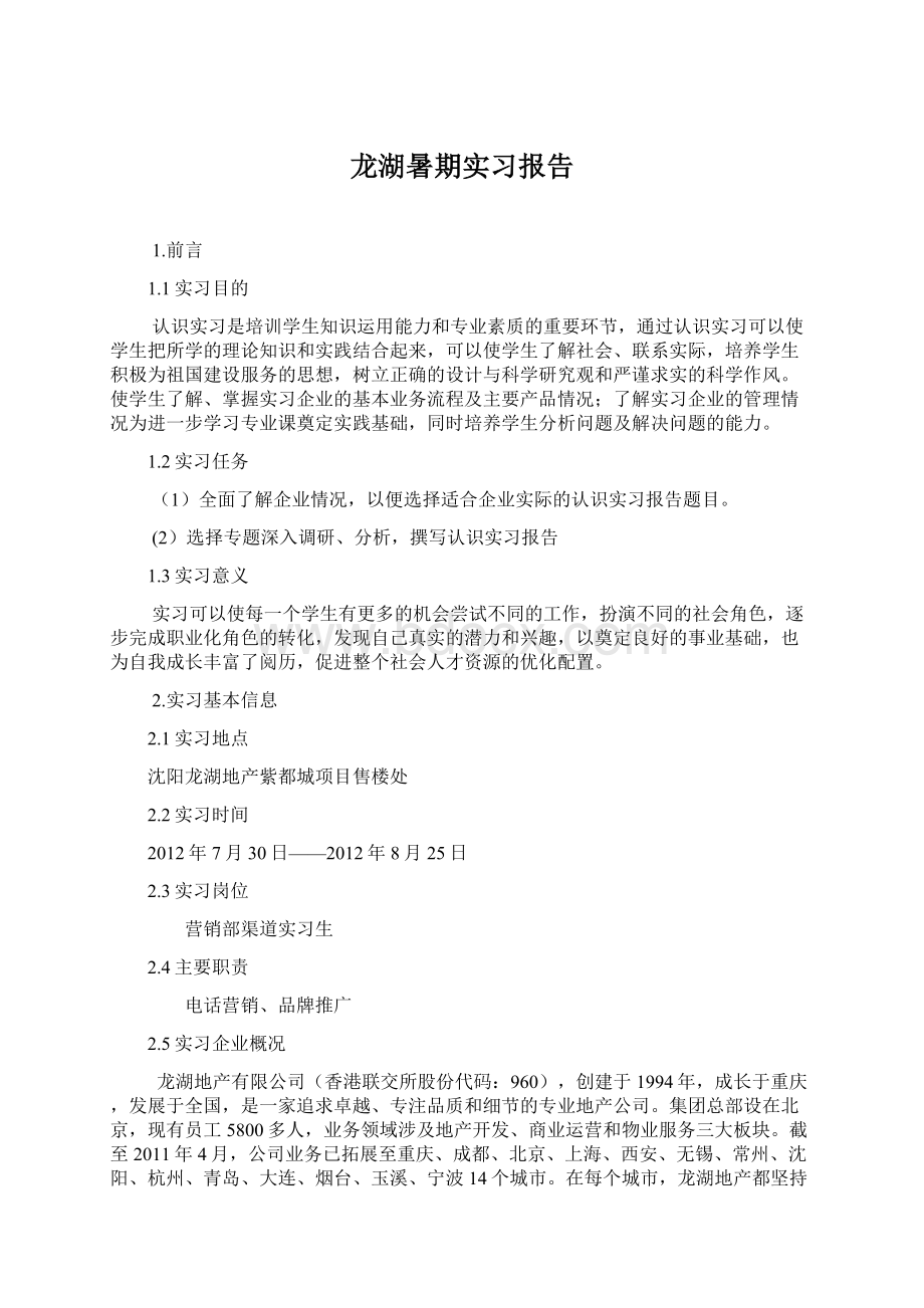 龙湖暑期实习报告.docx_第1页