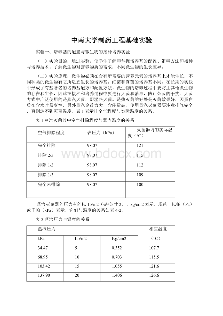 中南大学制药工程基础实验.docx