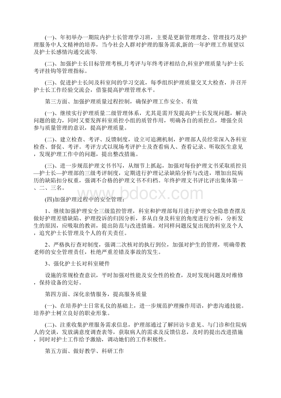 中医院护理部工作计划与中医院护理部工作计划例文汇编doc.docx_第2页