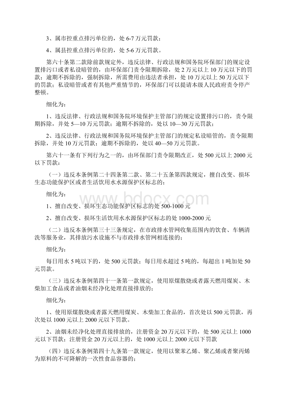 江西省环境保护行政处罚自由裁量权细标准.docx_第2页