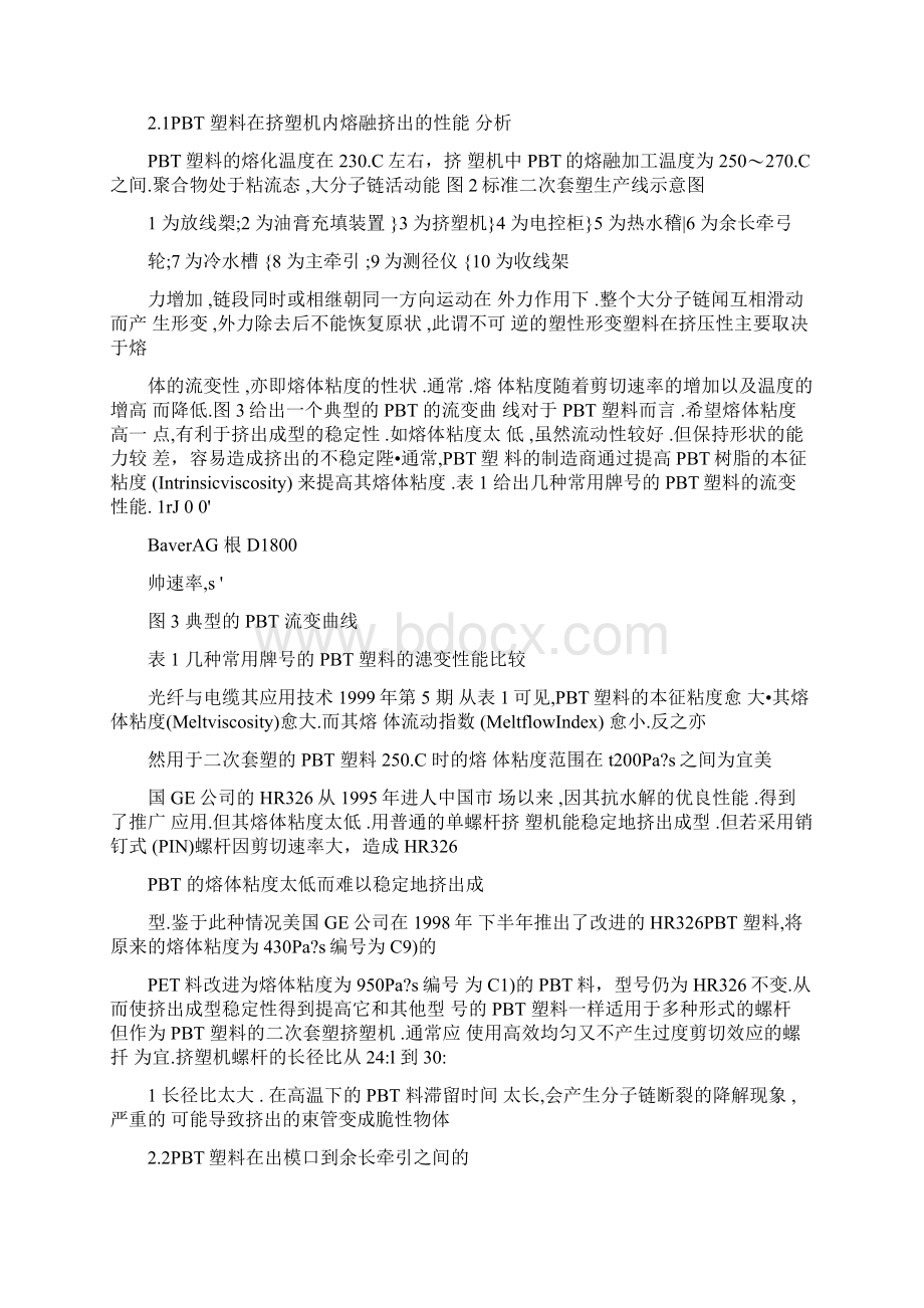 光纤和带纤的二次套塑及其余长控制.docx_第2页