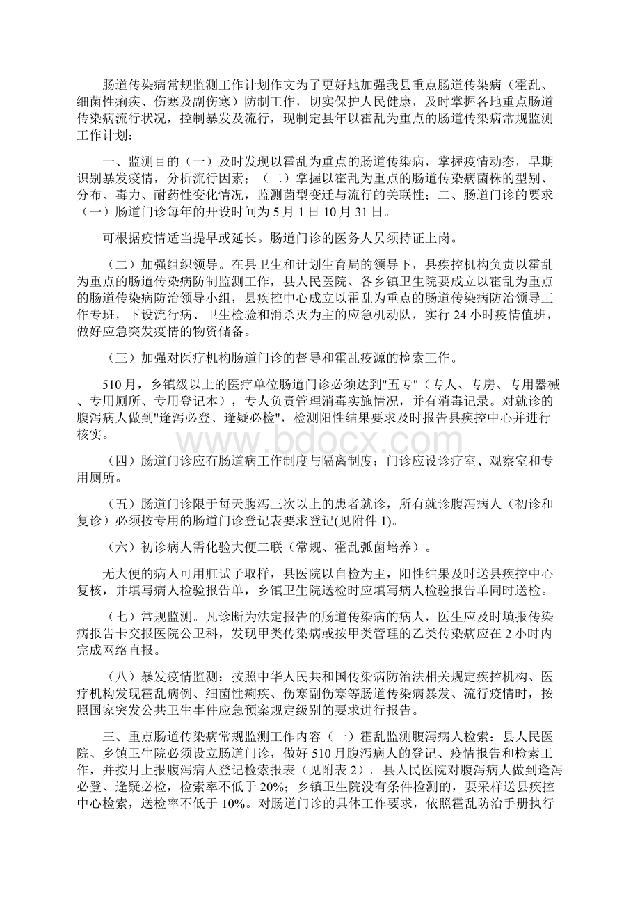 传染病监测工作计划共7篇Word文档下载推荐.docx_第2页