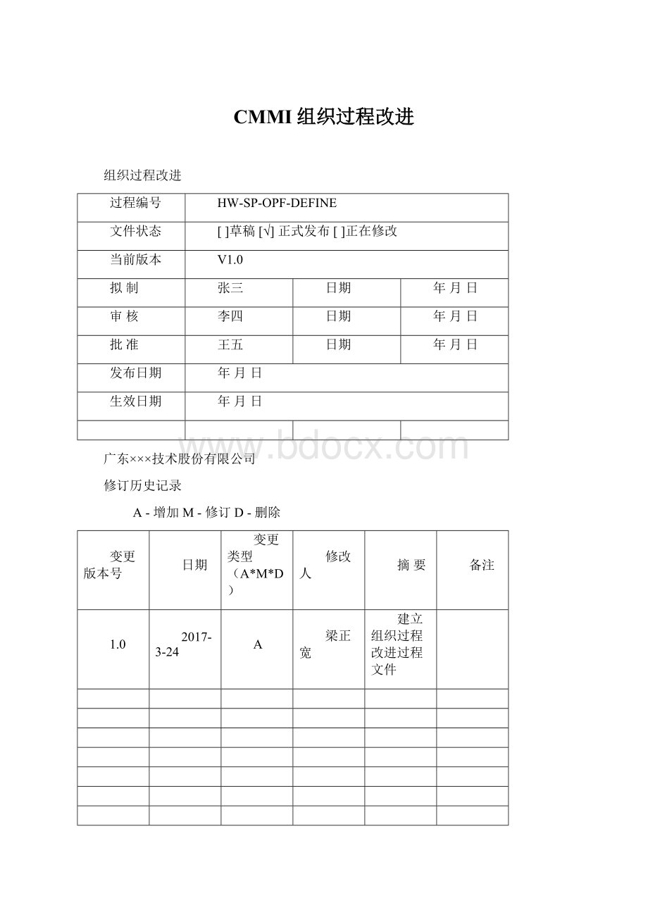 CMMI组织过程改进.docx_第1页