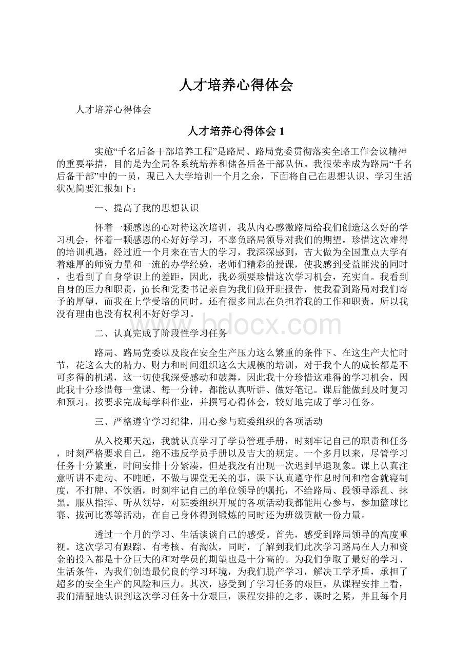 人才培养心得体会Word格式文档下载.docx