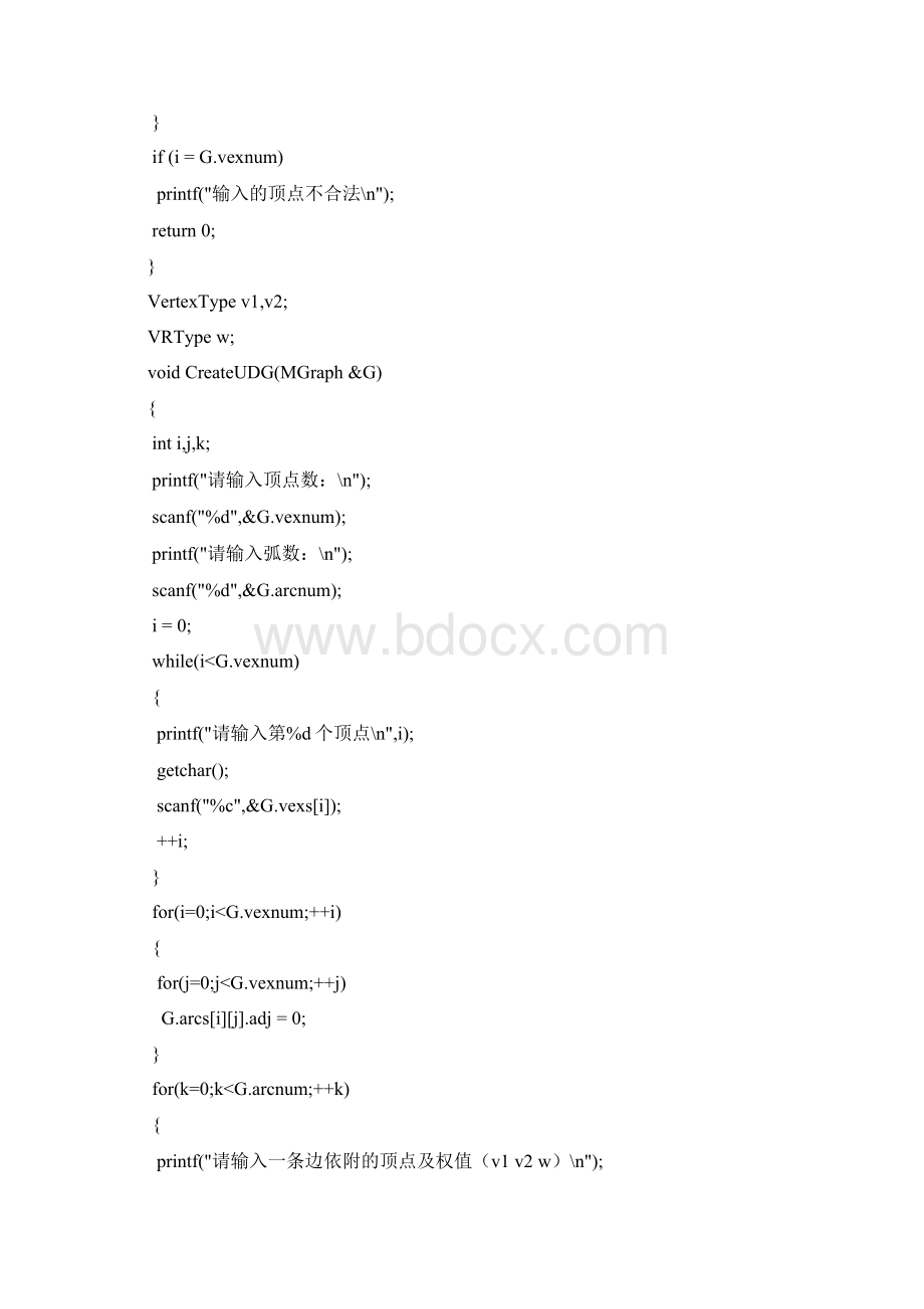 数据结构邻接矩阵邻接表图实验报告.docx_第2页