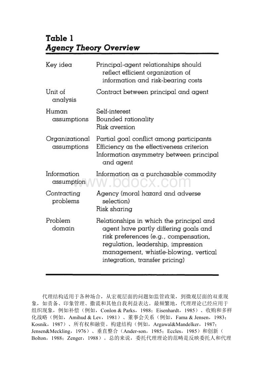 中文版Agency theory An assessment and review代理理论评价与评述.docx_第3页