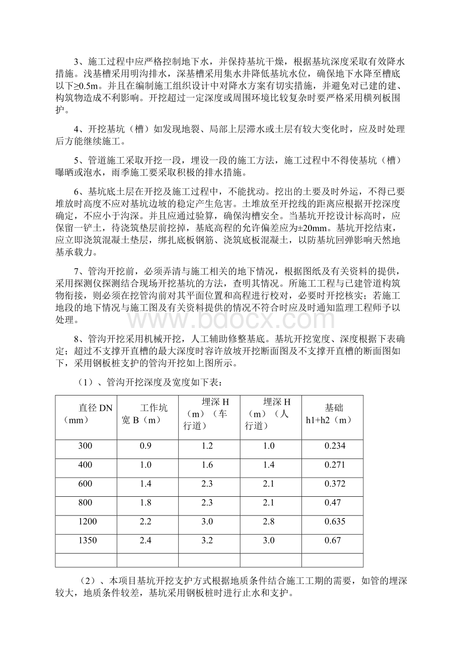 沟槽开挖支护专项技术方案设计Word格式文档下载.docx_第2页