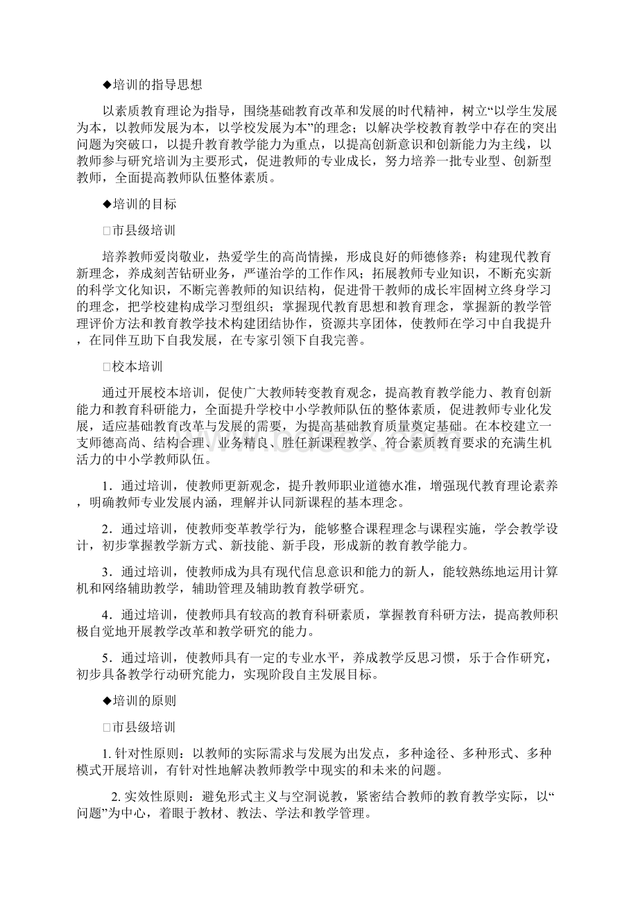 中小学教师校本培训实施方案Word文件下载.docx_第2页