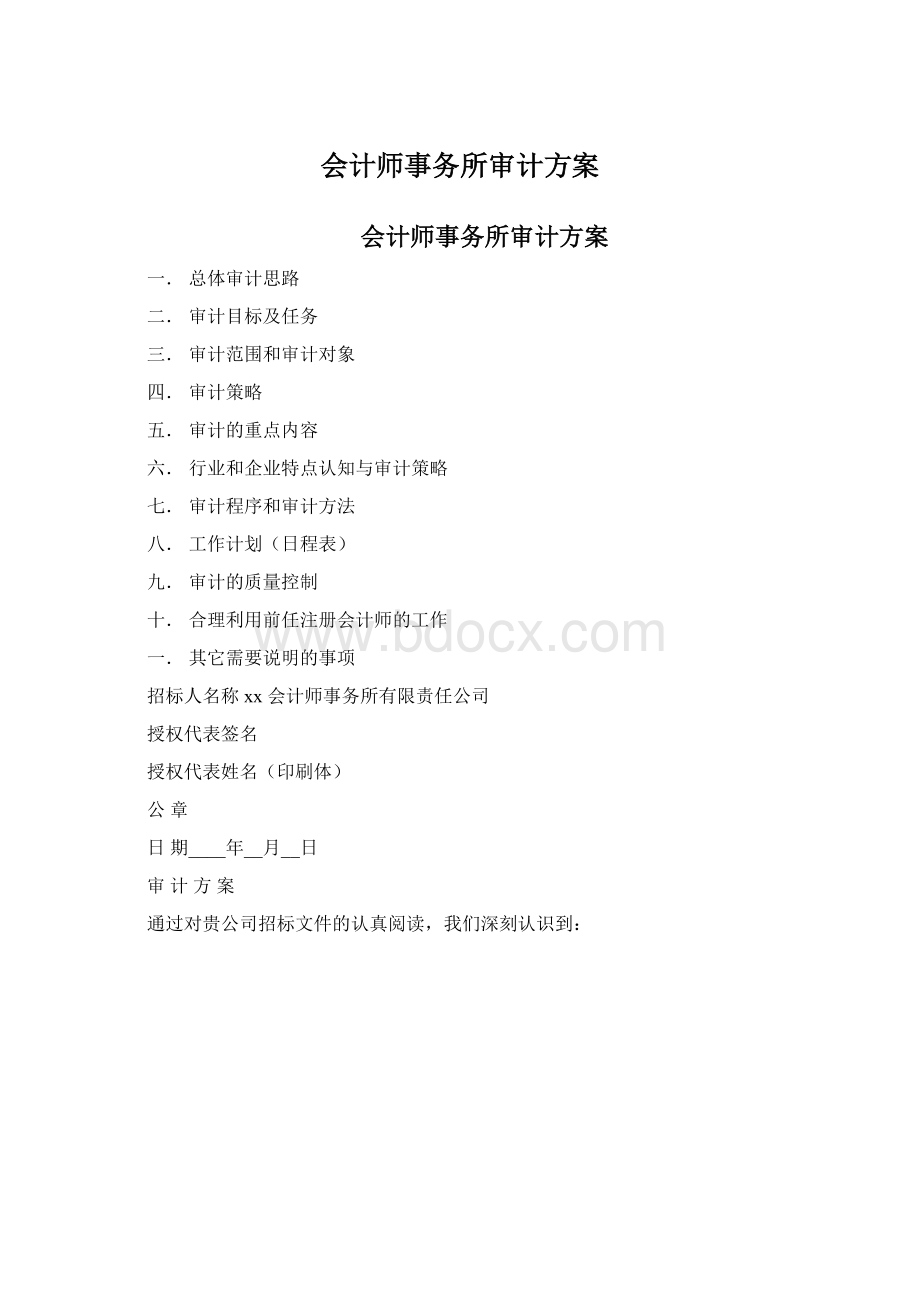 会计师事务所审计方案.docx