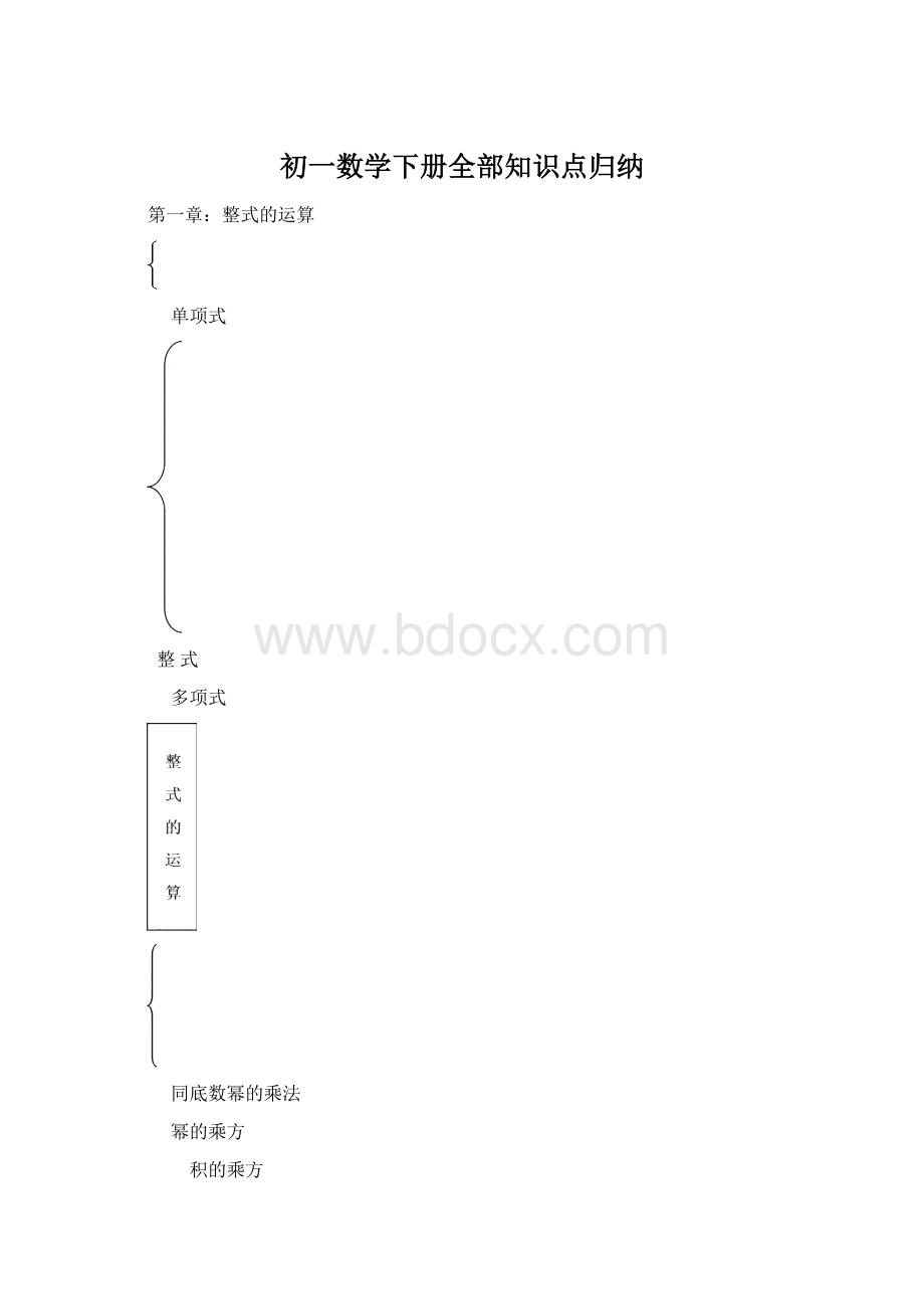 初一数学下册全部知识点归纳Word文档下载推荐.docx