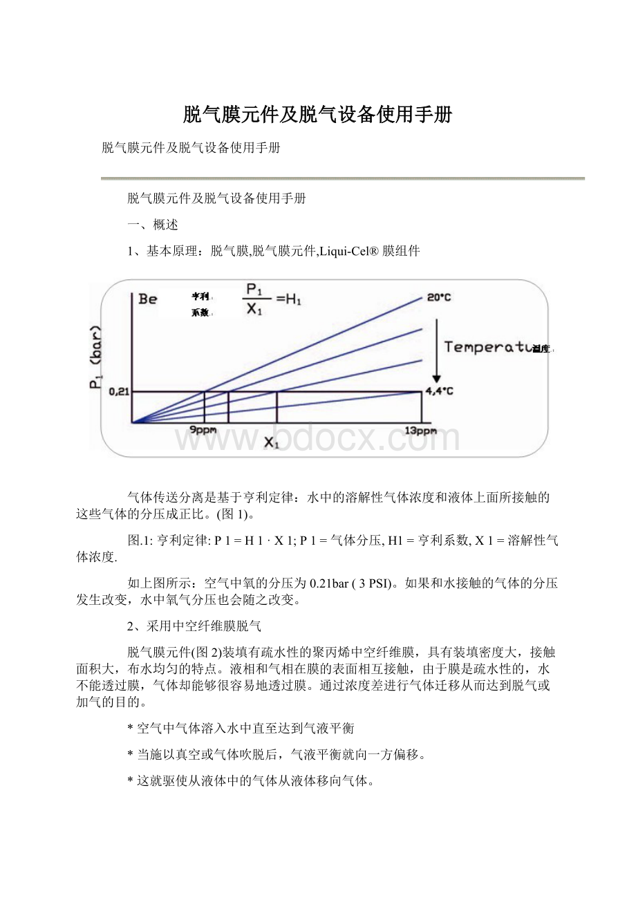 脱气膜元件及脱气设备使用手册Word文档下载推荐.docx