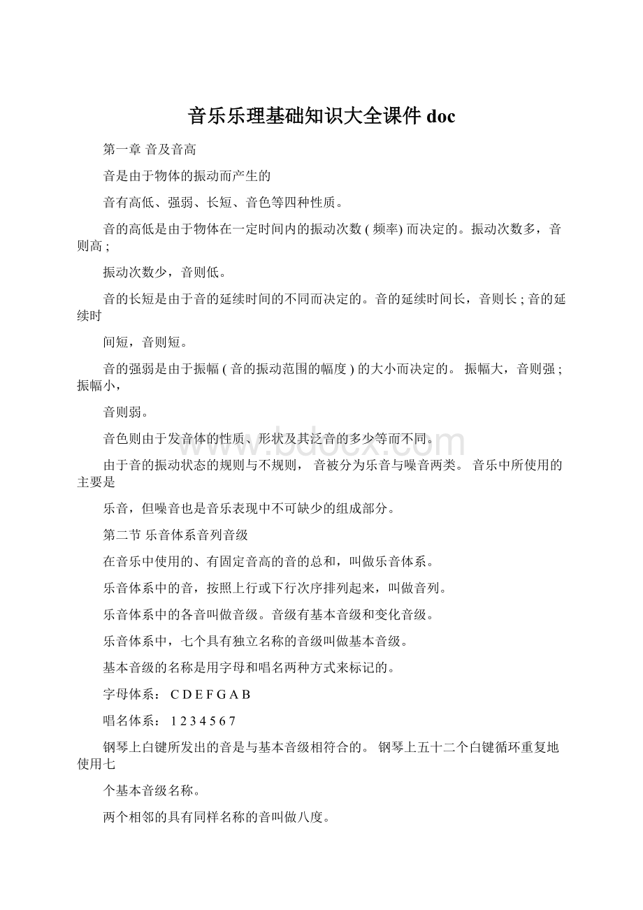 音乐乐理基础知识大全课件doc.docx_第1页