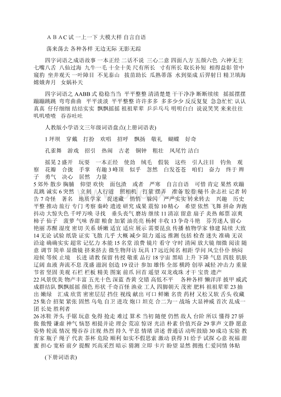 人教版小学语文一至六年级生字词语汇总Word格式.docx_第3页