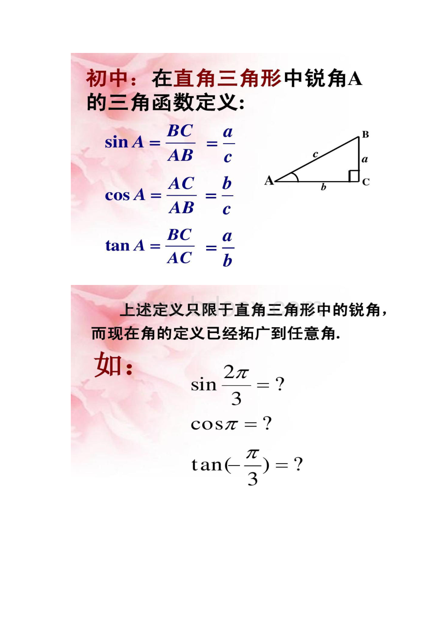 121任意角的三角函数ppt1解读Word格式.docx_第2页