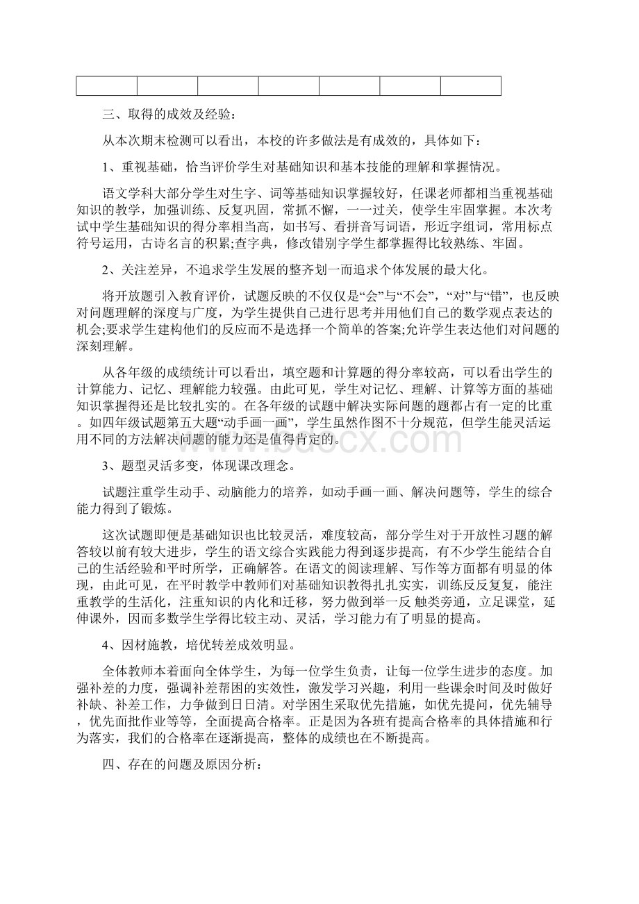 第一学期期末考试质量分析报告doc.docx_第3页