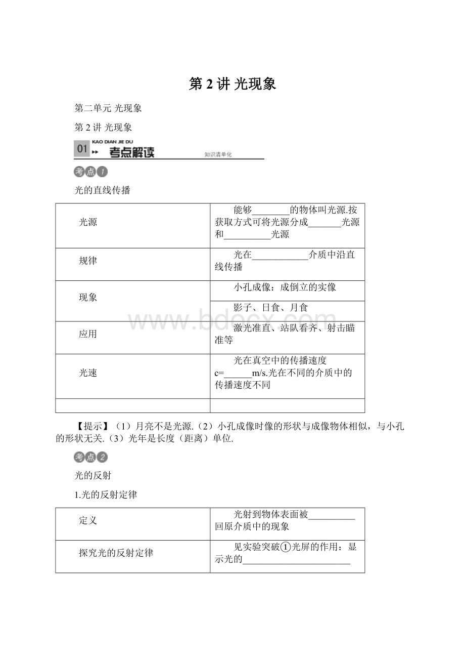第2讲 光现象.docx