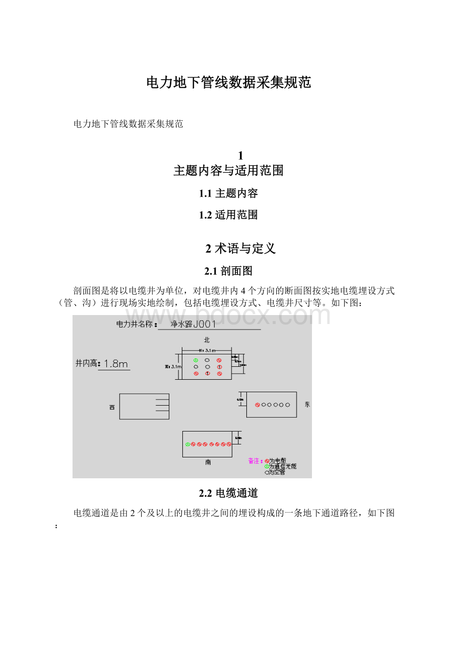 电力地下管线数据采集规范Word文档下载推荐.docx