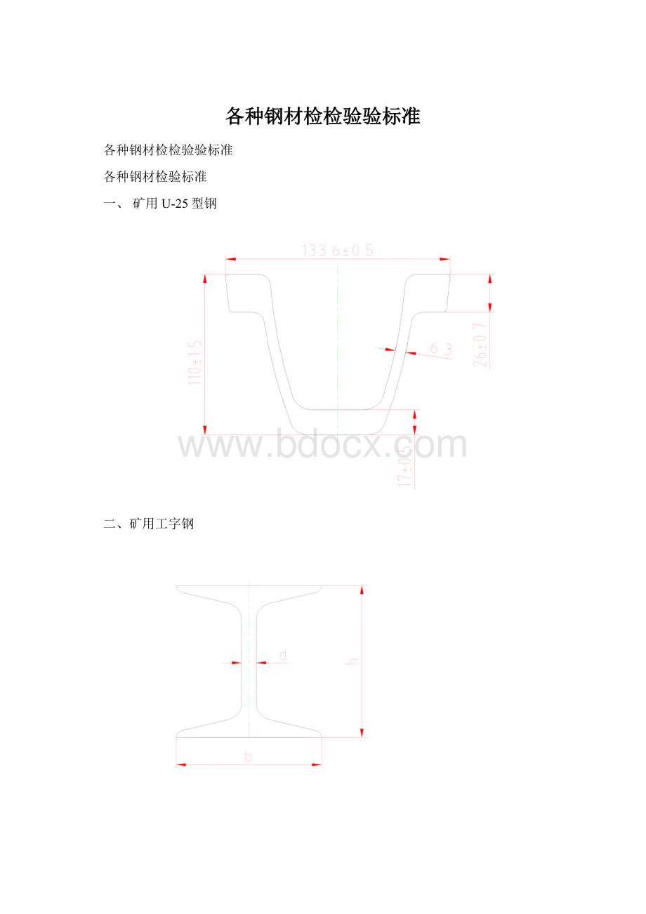 各种钢材检检验验标准.docx