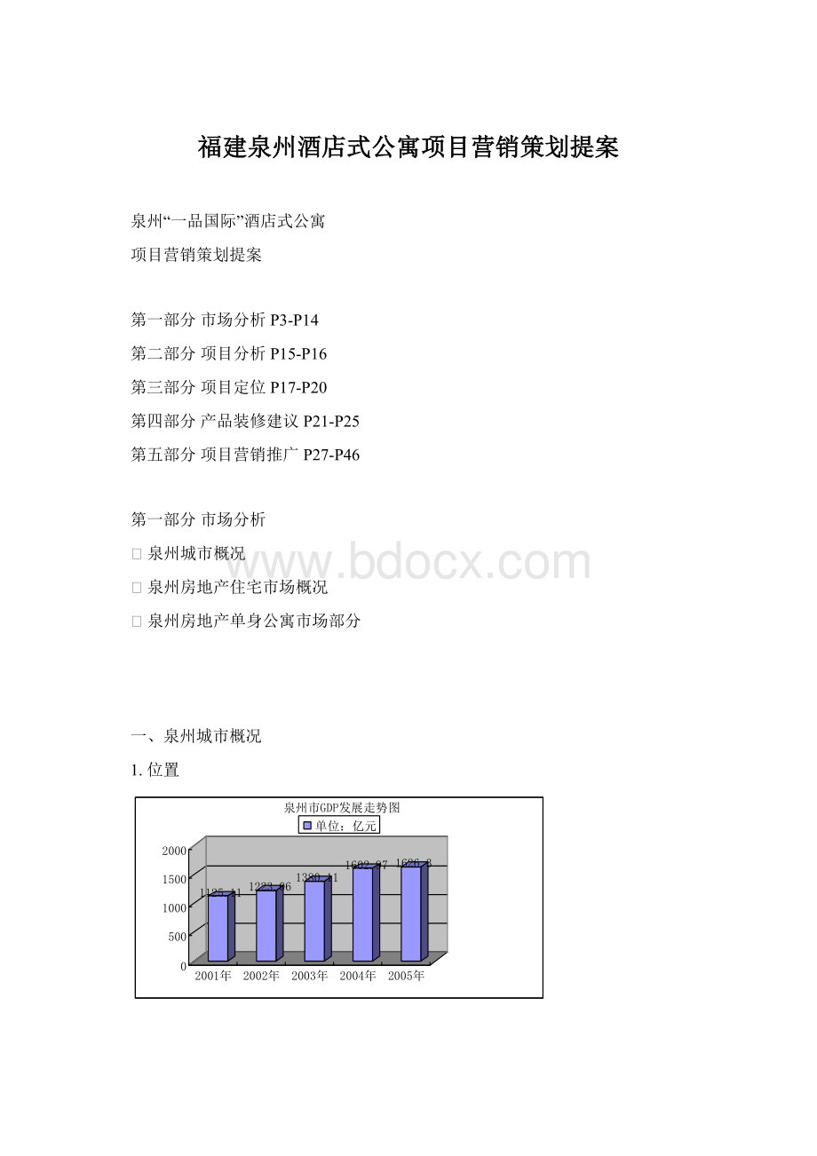 福建泉州酒店式公寓项目营销策划提案.docx_第1页