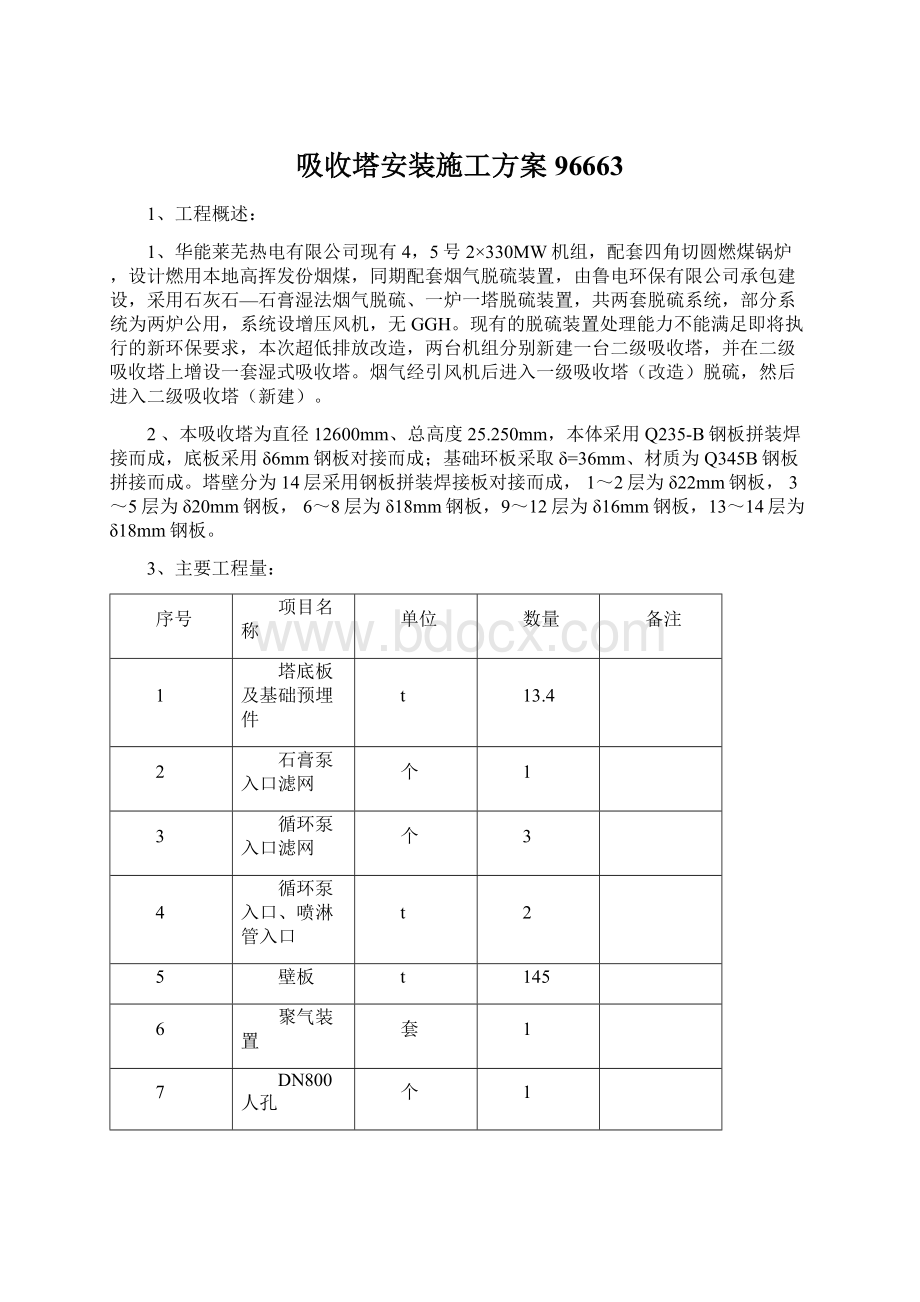 吸收塔安装施工方案96663.docx