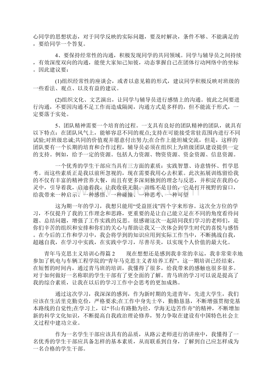 最新青年马克思主义培训心得体会马克思主义青年培训学习心得体会Word文档格式.docx_第3页