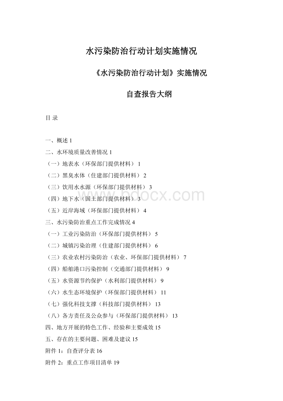 水污染防治行动计划实施情况.docx