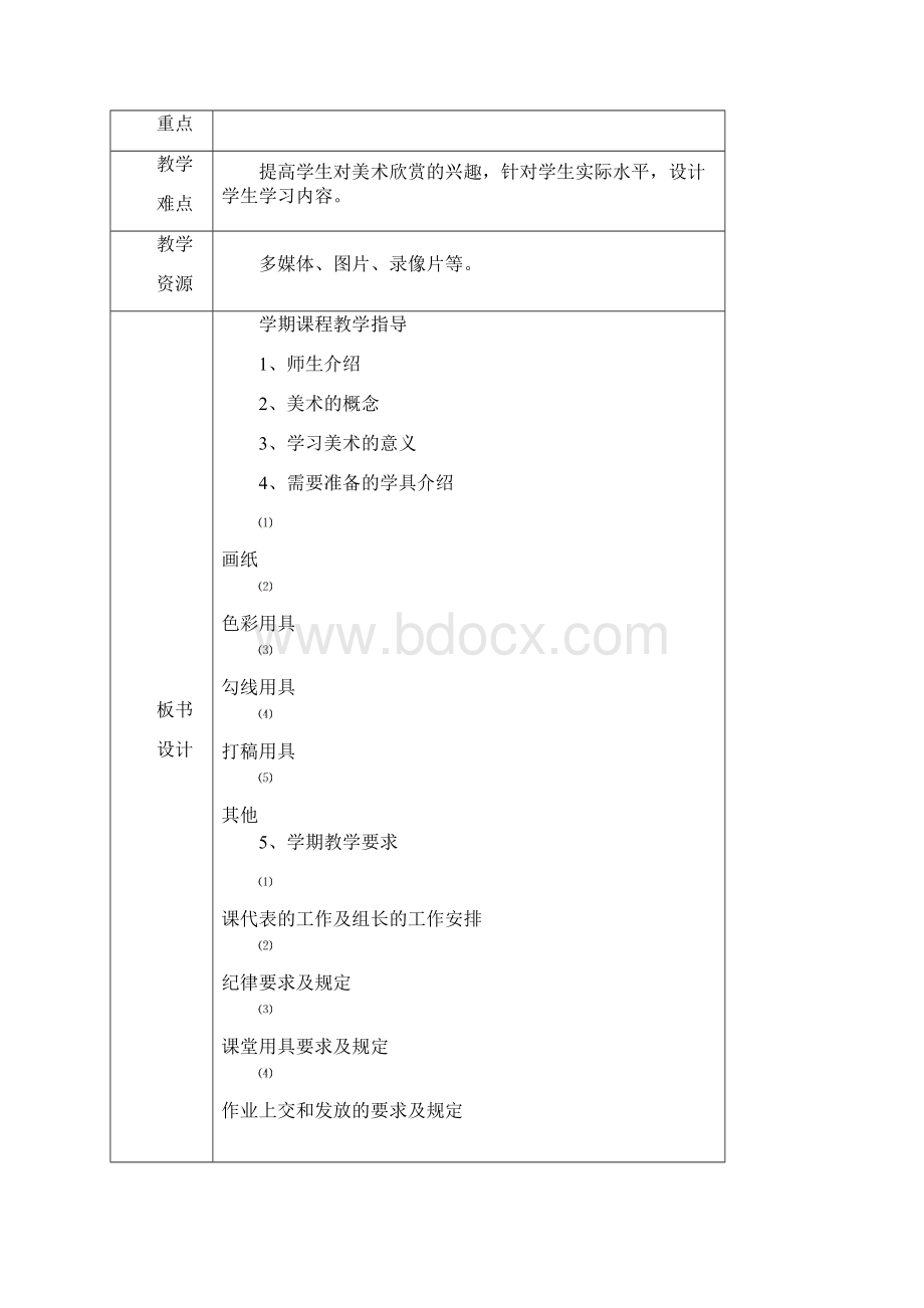 北京市呼家楼中学美术18册全部课程完整教案Word格式.docx_第3页