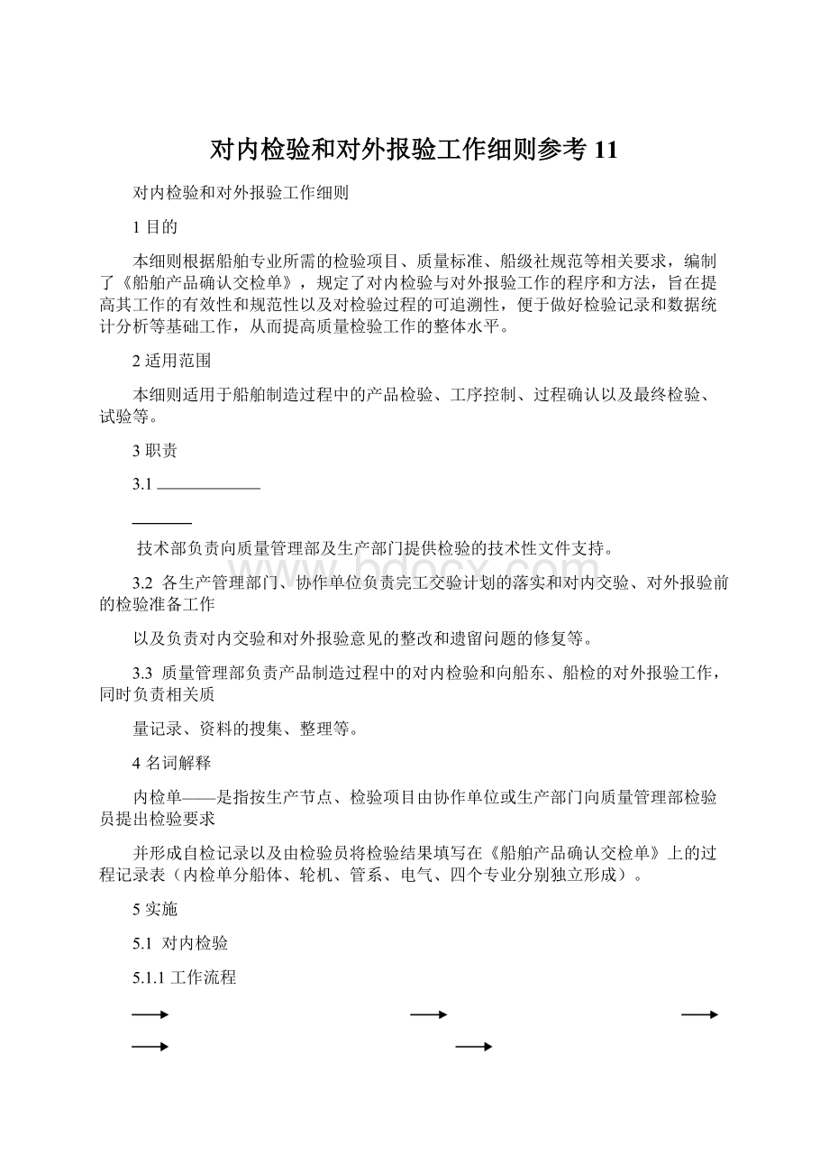 对内检验和对外报验工作细则参考11.docx_第1页