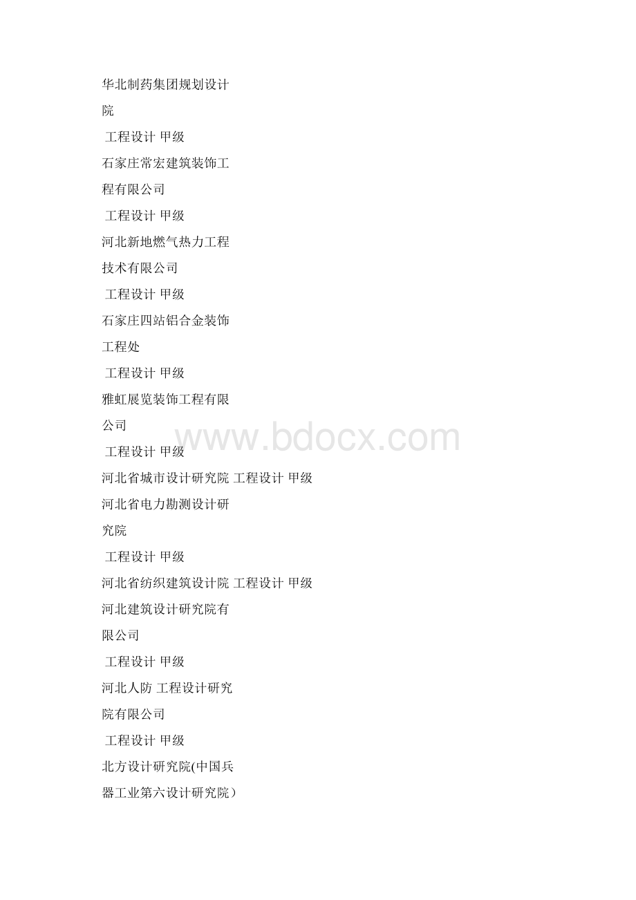 石家庄各工程设计单位名称可编辑wordWord文档格式.docx_第3页