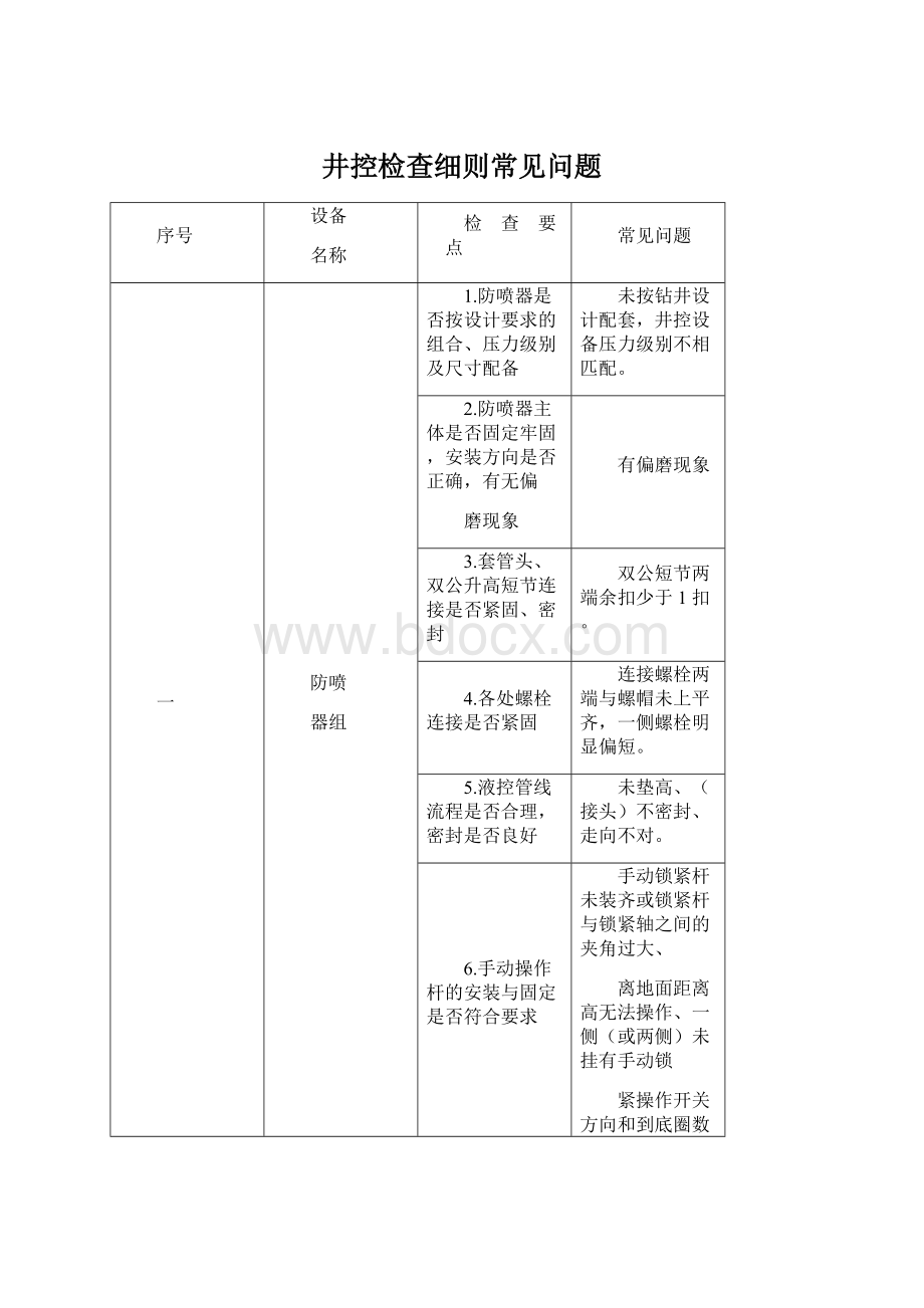 井控检查细则常见问题.docx_第1页