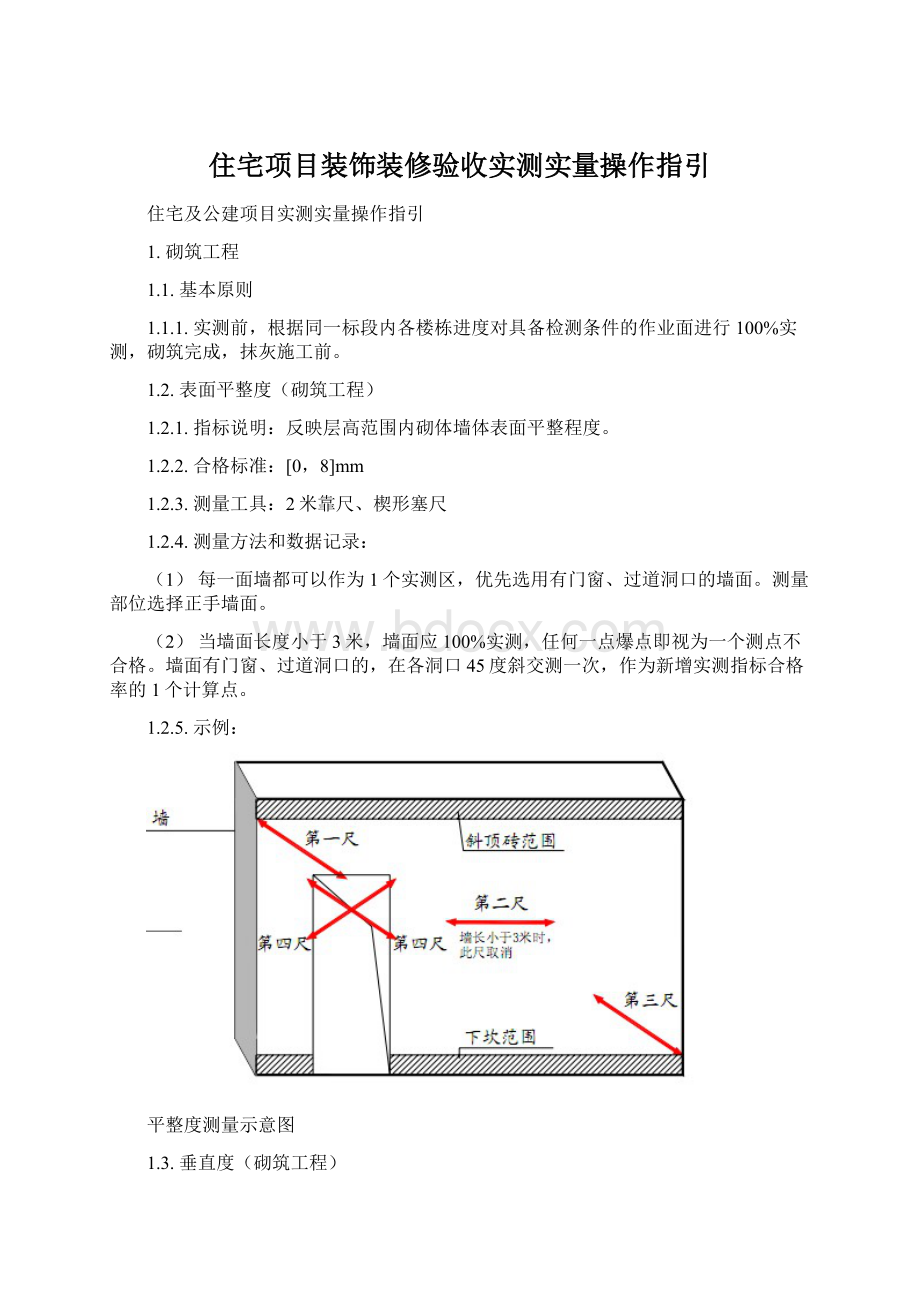 住宅项目装饰装修验收实测实量操作指引.docx_第1页