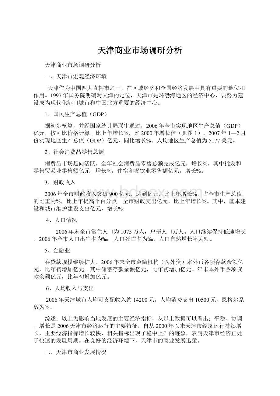 天津商业市场调研分析.docx_第1页