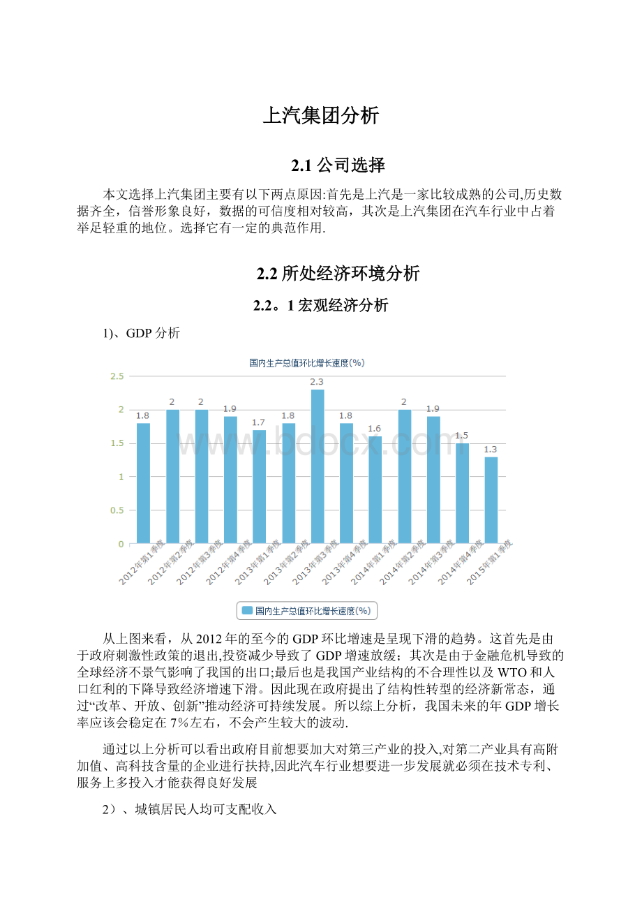 上汽集团分析Word文档格式.docx