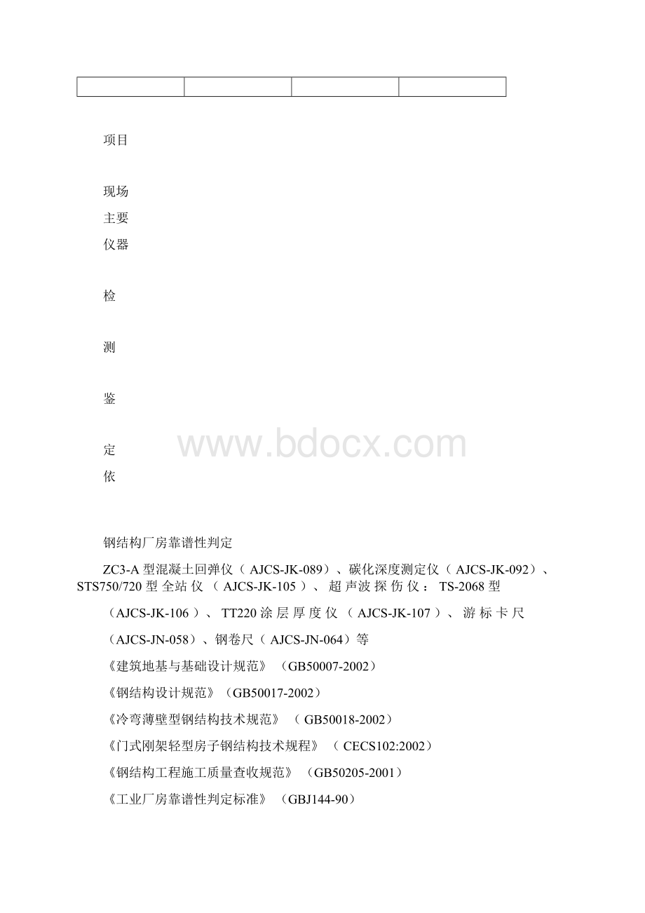 钢结构厂房可靠性安全性检测鉴定报告Word文档下载推荐.docx_第3页