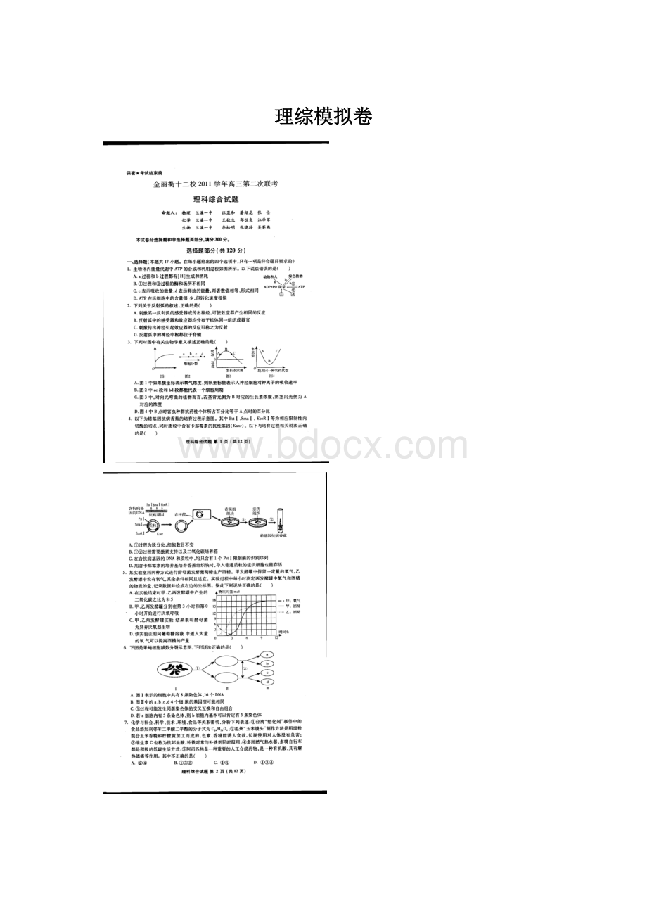 理综模拟卷.docx_第1页