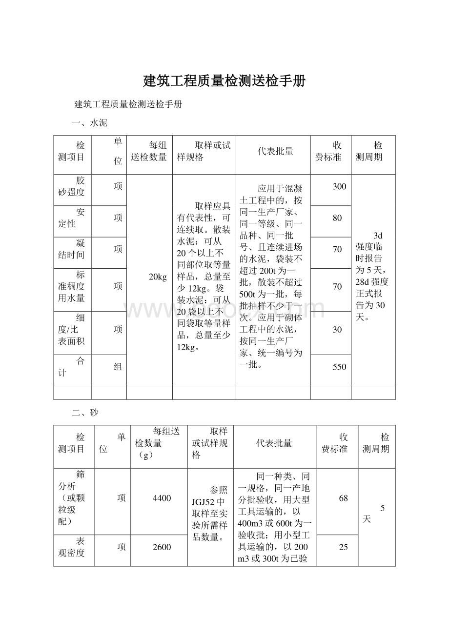 建筑工程质量检测送检手册.docx